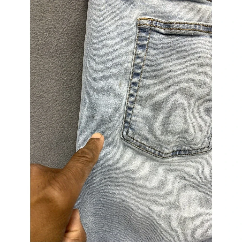 Goodfellow & Co Denim Jeans Slim Men's Size 40X32 Baby Blue Distressed